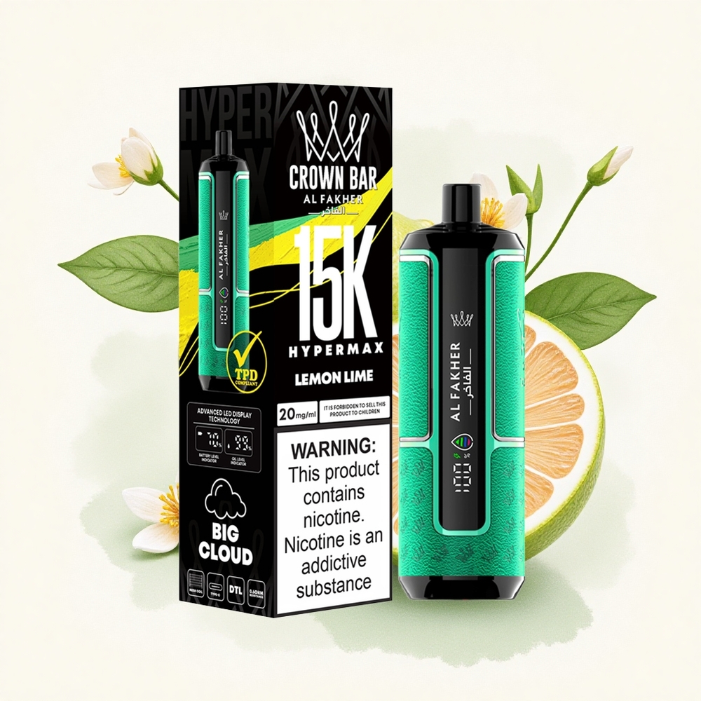 Al Fakher Crown Bar 15K Hypermax Citroen Limoen 600mAh Type-C