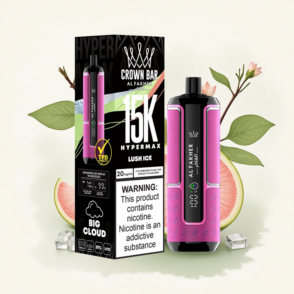 Al Fakher Crown Bar 15K Hypermax Frisse IJs 22ml 600mAh Direct-to-Long Nicotine 6mg/ml