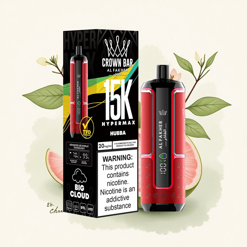 Al Fakher Crown Bar 15K Hypermax Hubba Nederlandse Wind 22ml Nicotine 6mg mAh 600