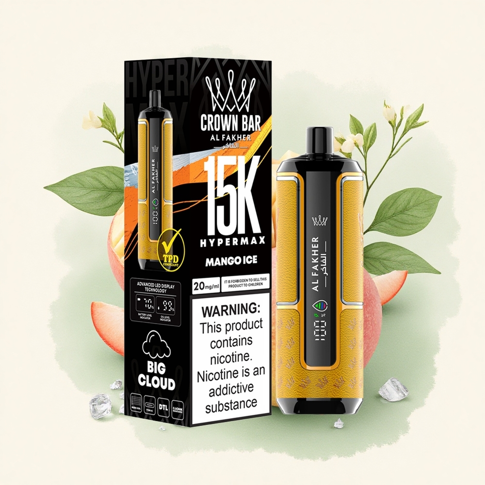 Al Fakher Crown Bar 15K Hypermax Mango IJs 22ml 600mAh DTL