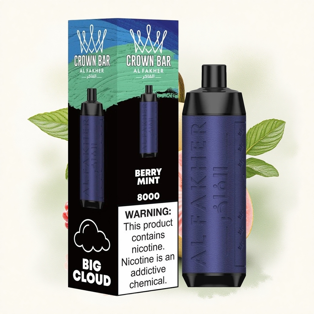 Al Fakher Crown Bar 8000 Crystal Bes Mint 600mAh 18ml Nicotine