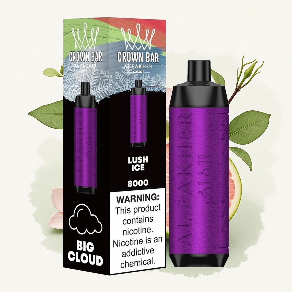 Al Fakher Crown Bar 8000 Crystal IJsweelde 5mg nicotine 600mAh