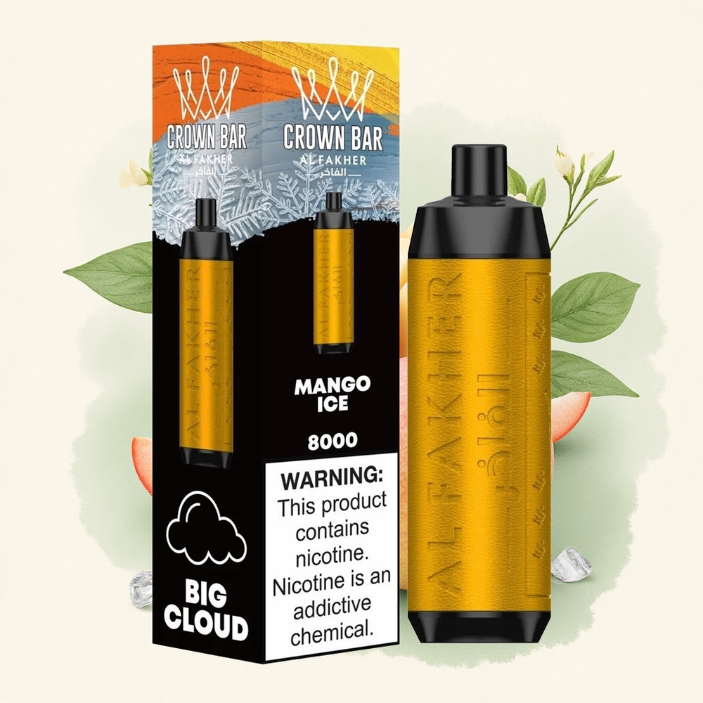 Al Fakher Crown Bar 8000 Crystal Mango IJs 5mg Nicotine 600mAh