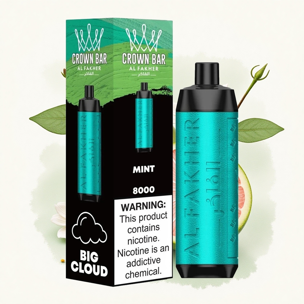 Al Fakher Crown Bar 8000 Crystal Wegwerp Vape met 18ml vloeistof en 5mg nicotine