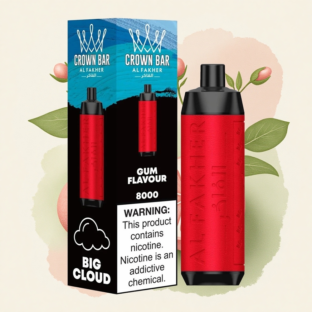 Al Fakher Crown Bar 8000 Crystal Wegwerp Vape met 5mg Nicotine en 600mAh Batterij