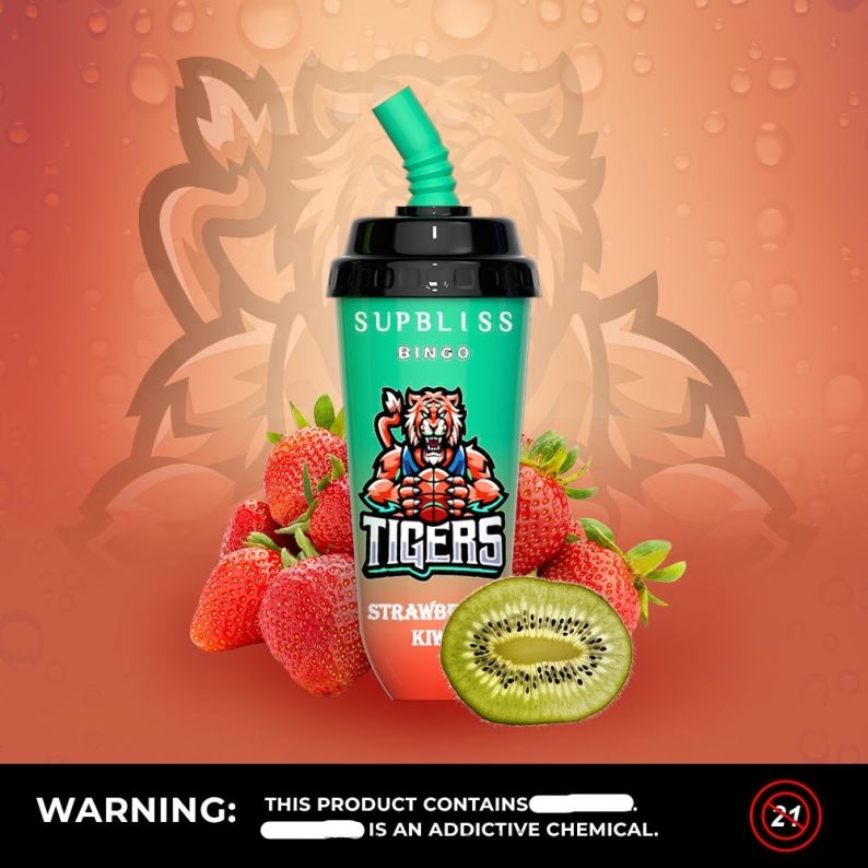 RandM Vape Prijs | RandM Supbliss Bingo 8000 vape pod-apparaat 1 st aardbei-kiwi FV0D6255