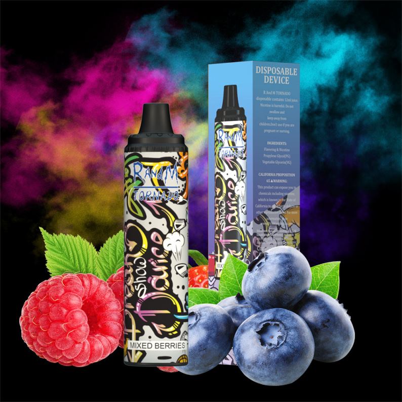 RandM Vape België | RandM Tornado 6000 luchtstroomregeling vape pod-apparaat 1 st gemixte bessen FV0D6291