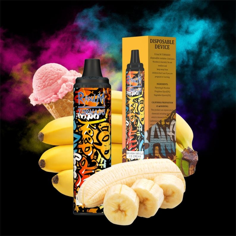RandM Vape Prijs | RandM Tornado 6000 luchtstroomregeling vape pod-apparaat 1 st aardbei donut FV0D6285
