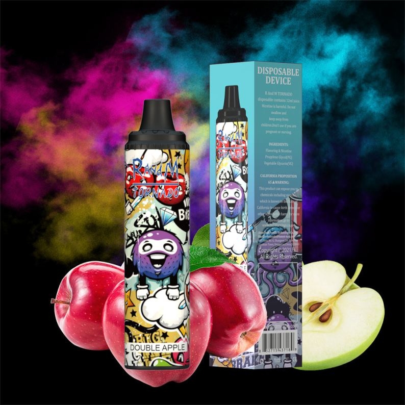 RandM Vape Prijs | RandM Tornado 6000 luchtstroomregeling vape pod-apparaat 1 st aardbei donut FV0D6285
