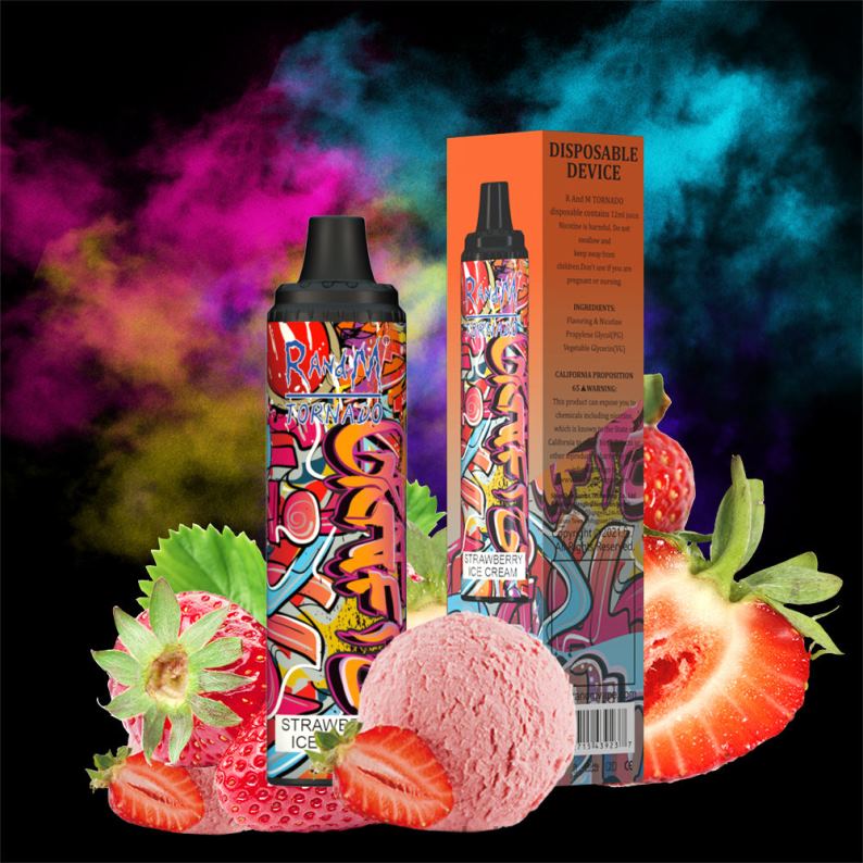 RandM Vape Prijs | RandM Tornado 6000 luchtstroomregeling vape pod-apparaat 1 st aardbeienijs FV0D6295