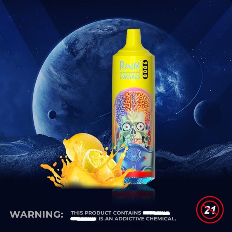 RandM Vape Antwerpen | RandM Tornado 9000 vape pod-apparaat 1pc versie 2 Citroen limoen FV0D6152