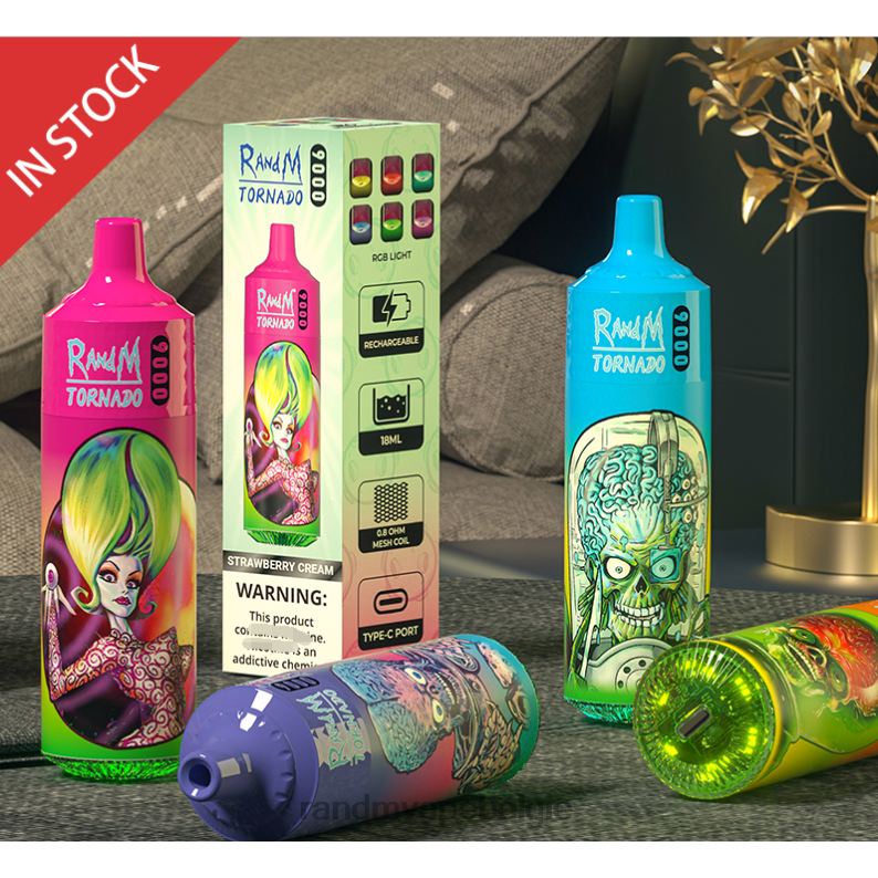RandM Vape Prijs | RandM Tornado 9000 vape pod-apparaat 1pc versie 1 weelderig ijs FV0D6135