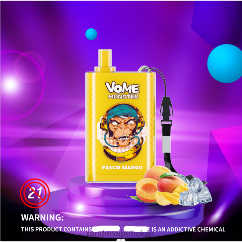 RandM Tornado Bestellen | RandM Vome Monster 10000 luchtstroomregeling vape pod-apparaat 1 st weelderig ijs FV0D6277