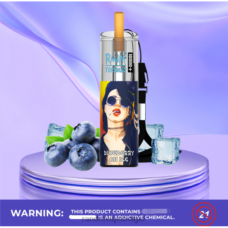 RandM Tornado Vape Smaken | RandM Tornado 10000 plus luchtstroomregeling vape-apparaat 1 st druiven ijs FV0D676
