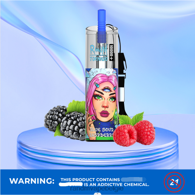 RandM Vape België | RandM Tornado 10000 plus luchtstroomregeling vape-apparaat 1 st aardbei-kiwi FV0D681