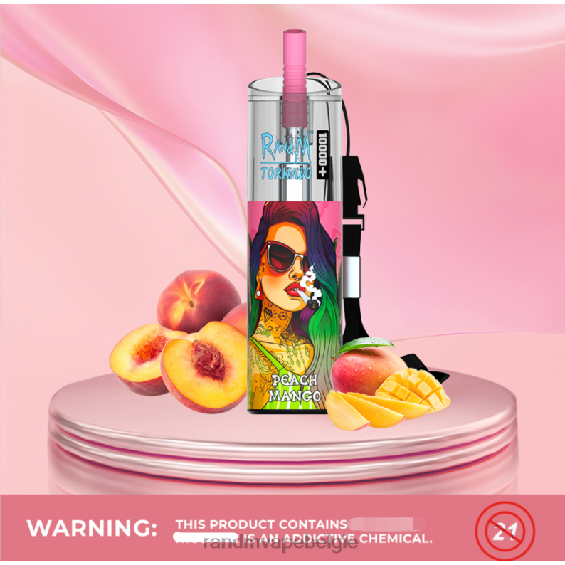 RandM Vape België | RandM Tornado 10000 plus luchtstroomregeling vape-apparaat 1 st aardbei-kiwi FV0D681