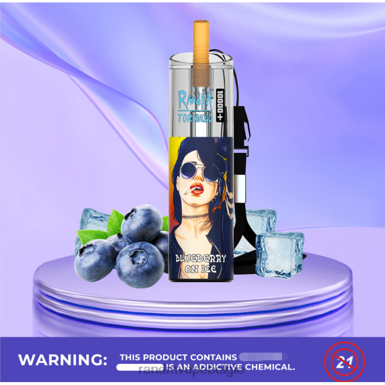 RandM Vapes Bestellen | RandM Tornado 10000 plus luchtstroomregeling vape-apparaat 1 st gemixte bessen FV0D678
