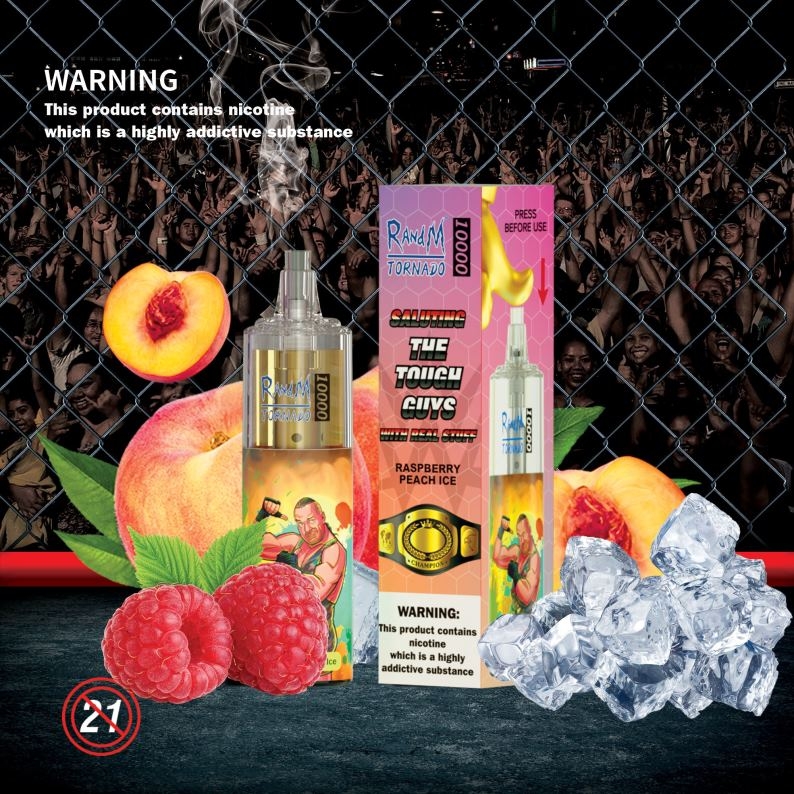 RandM Vapes Bestellen | RandM Tornado 10000 luchtstroomregeling vape-apparaat 1 st aardbei-kiwi FV0D6118
