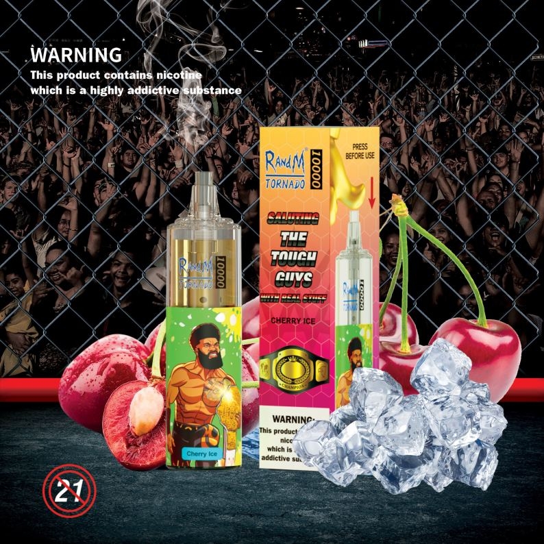 RandM Vapes Bestellen | RandM Tornado 10000 luchtstroomregeling vape-apparaat 1 st aardbei-kiwi FV0D6118