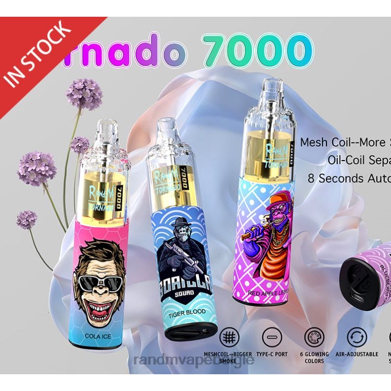 RandM Tornado Bestellen | RandM Tornado 7000 vape-apparaat met luchtstroomregeling 1 st bananen milkshake FV0D6177