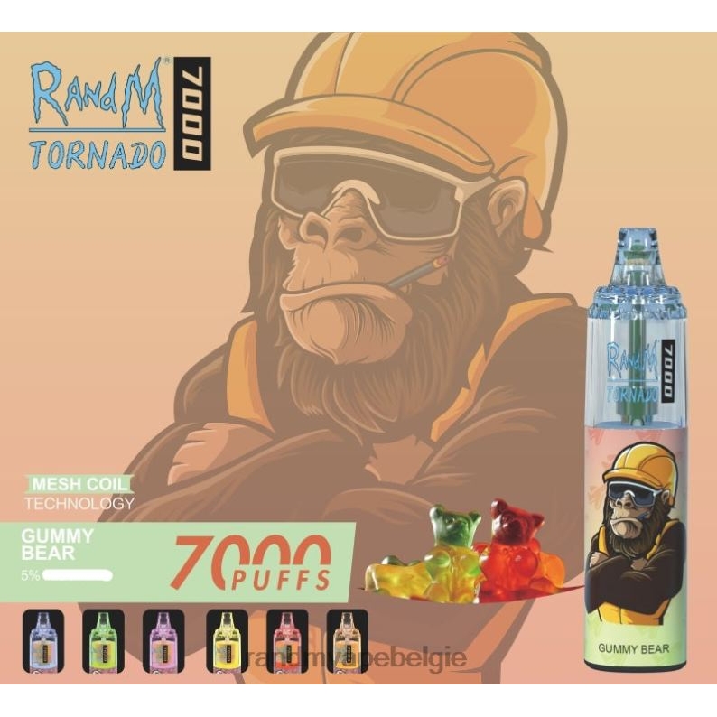 RandM Tornado Bestellen | RandM Tornado 7000 vape-apparaat met luchtstroomregeling 1 st bananen milkshake FV0D6177