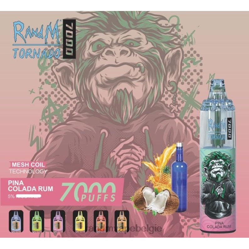 RandM Tornado Bestellen | RandM Tornado 7000 vape-apparaat met luchtstroomregeling 1 st bananen milkshake FV0D6177