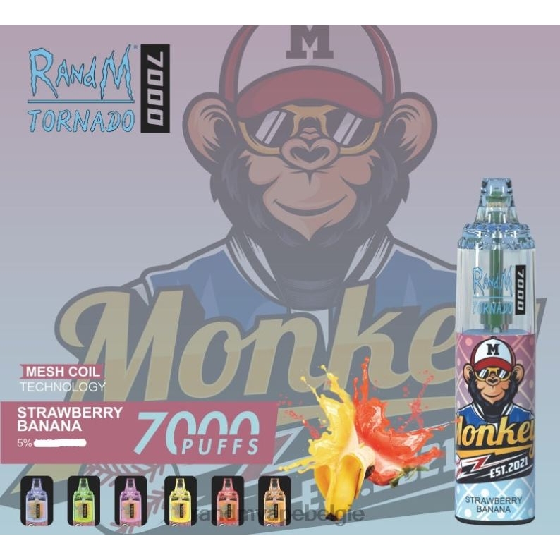 RandM Tornado Bestellen | RandM Tornado 7000 vape-apparaat met luchtstroomregeling 1 st bananen milkshake FV0D6177