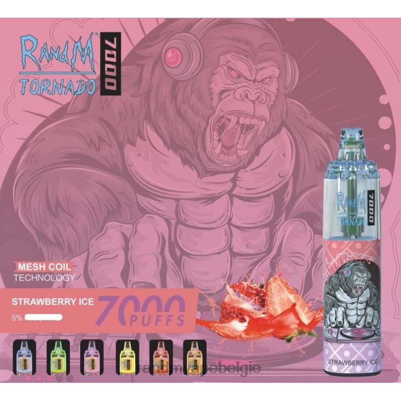 RandM Vape Prijs | RandM Tornado 7000 vape-apparaat met luchtstroomregeling 1 st Pina Colada-rum FV0D6175