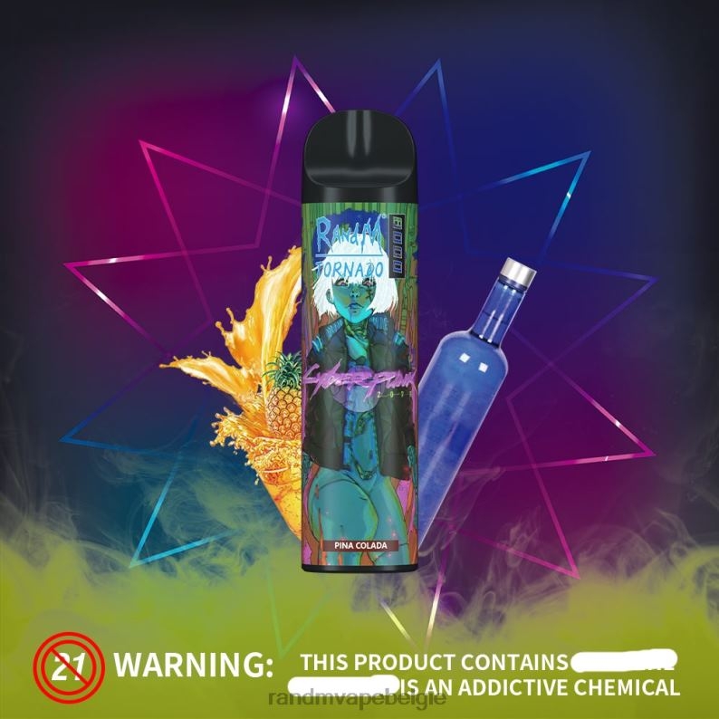 Tornado Vape België | RandM Tornado 8000 vape-apparaat met luchtstroomregeling 1 st zure appel FV0D6240
