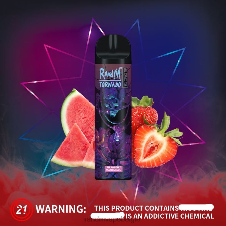 Tornado Vape Kopen | RandM Tornado 8000 vape-apparaat met luchtstroomregeling 1 st aardbeien limonade FV0D6239