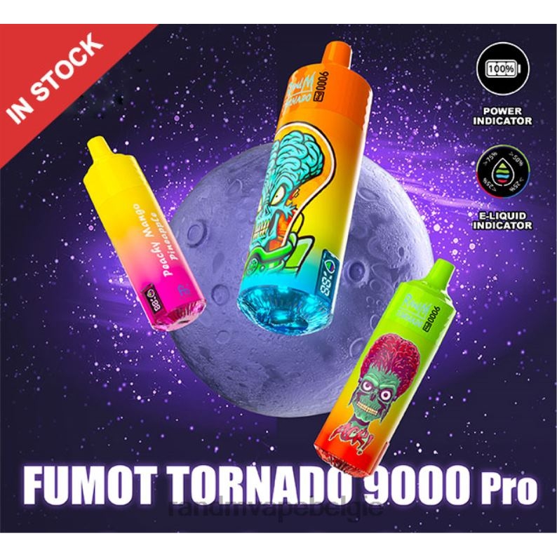 RandM Tornado Prijs | Fumot RandM Tornado 9000 pro vape-apparaat met batterij en ejuice-display versie 2 bosbes kers cranberry FV0D6204