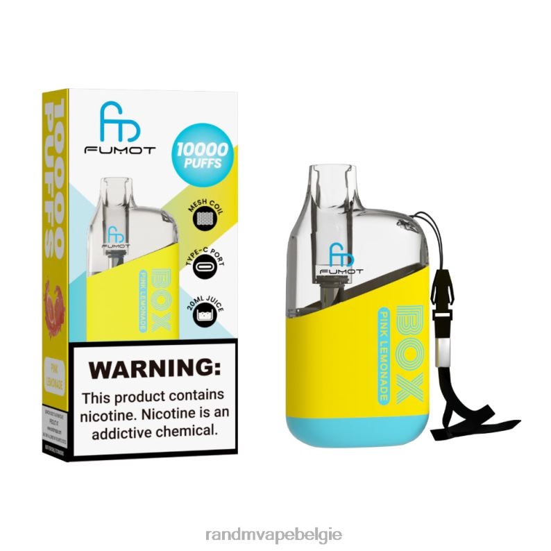 RandM Tornado Vape Smaken | Fumot Original RandM Tornado Box 10000 luchtstroomregeling vape-apparaat 1 st roze limonade FV0D696