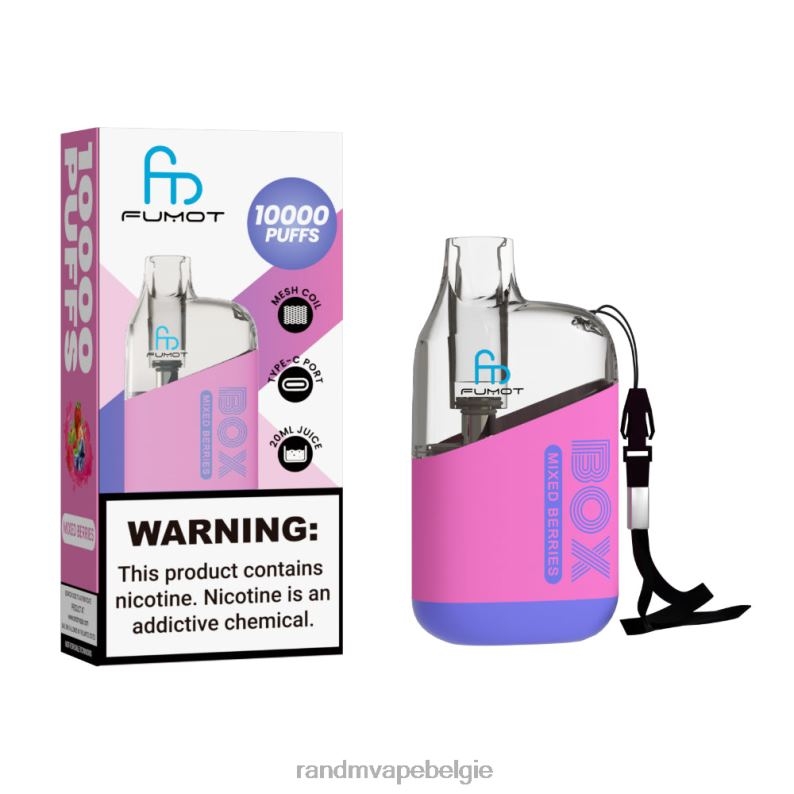 Tornado Vape België | Fumot Original RandM Tornado Box 10000 luchtstroomregeling vape-apparaat 1 st perzik-mango FV0D690
