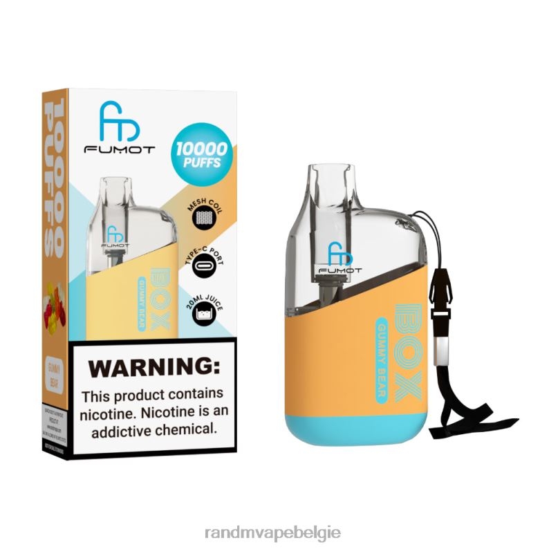 Tornado Vape België | Fumot Original RandM Tornado Box 10000 luchtstroomregeling vape-apparaat 1 st perzik-mango FV0D690
